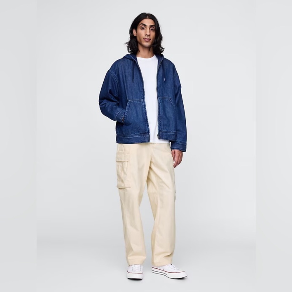 NWT! GAP Natural Herringbone Utility Cargo Pants - Size 32 x 30 🩷 604358